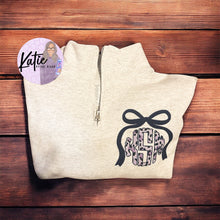 Load image into Gallery viewer, Custom Quarter Zip Crew