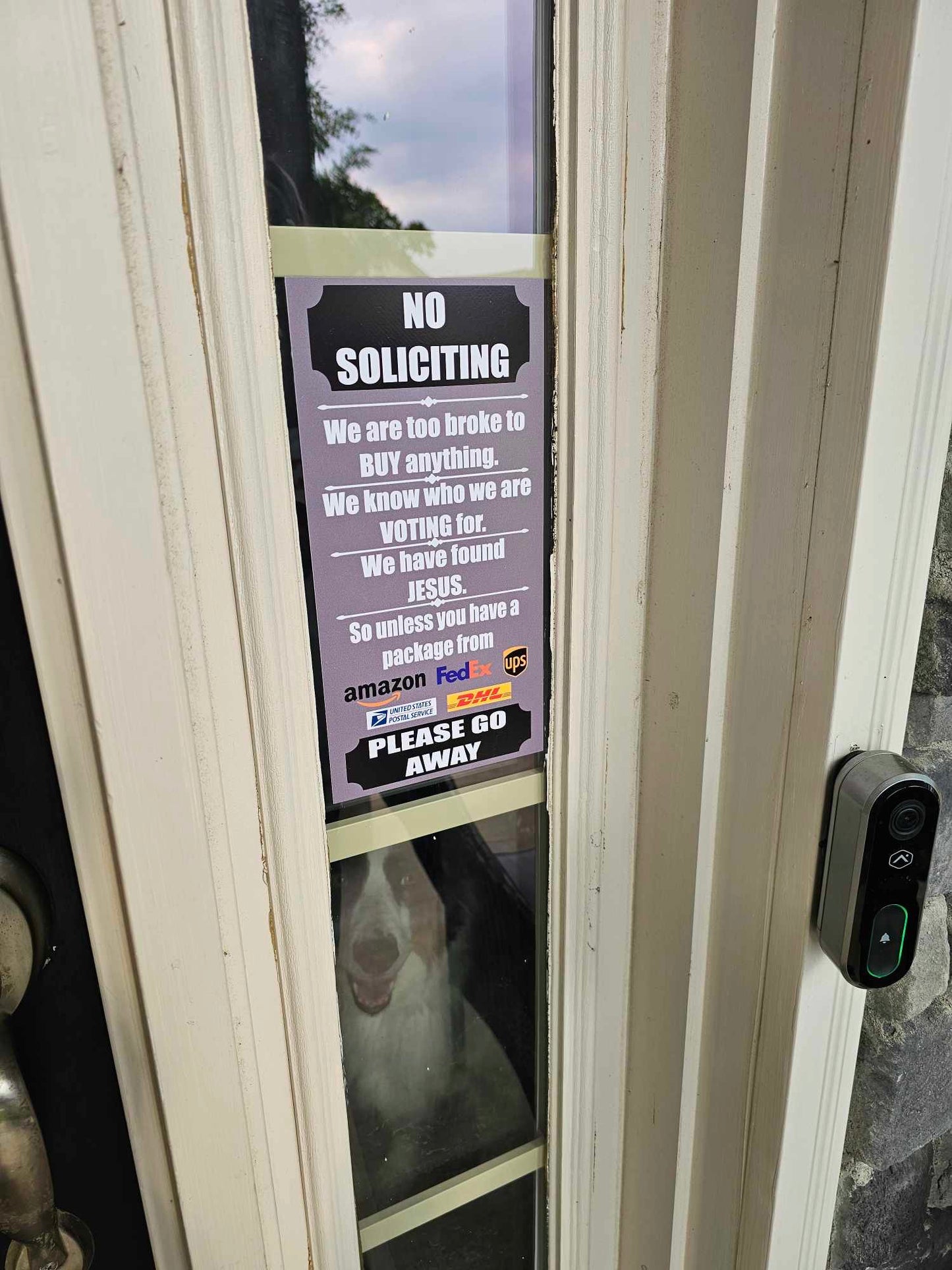 No Soliciting Door Adhesive Sign