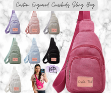 Load image into Gallery viewer, Sling Crossbody Bag with Laser Engraved Patch
