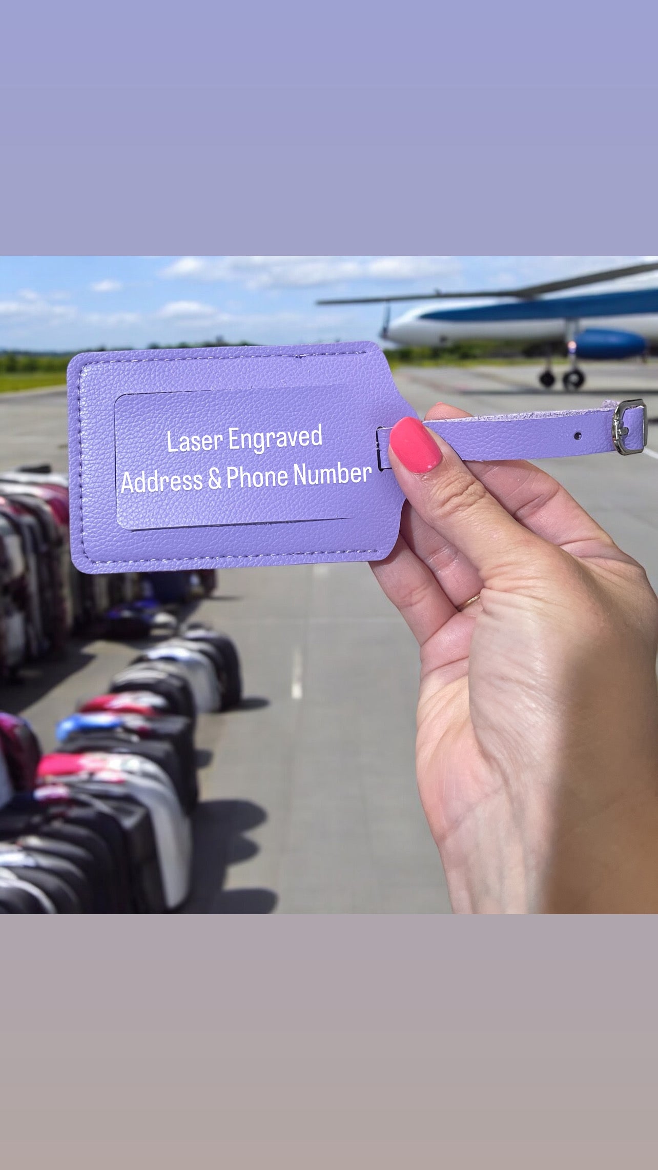 Laser Engraved Leather Luggage Tags (2 pack)
