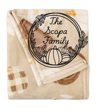 Load image into Gallery viewer, Fall Personalized Throw Blanket
