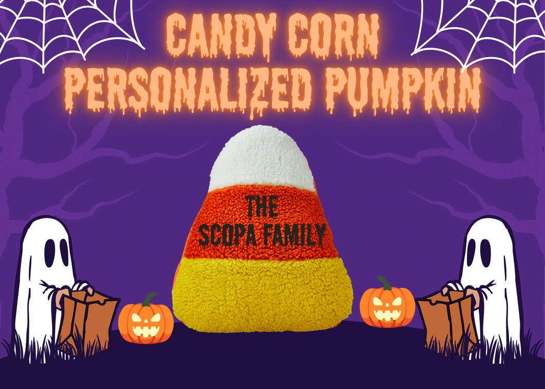 Personalized Candy Corn Pillow ￼