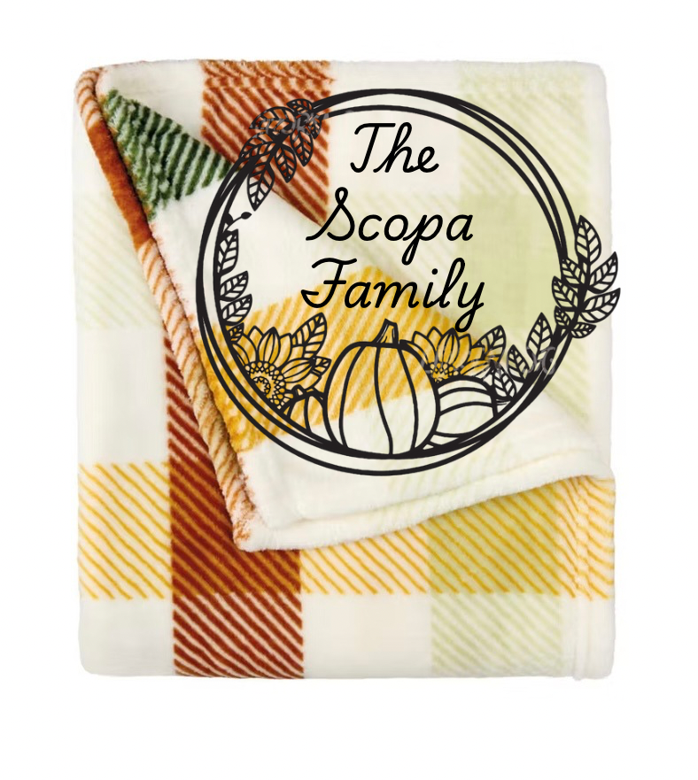 Fall Personalized Throw Blanket