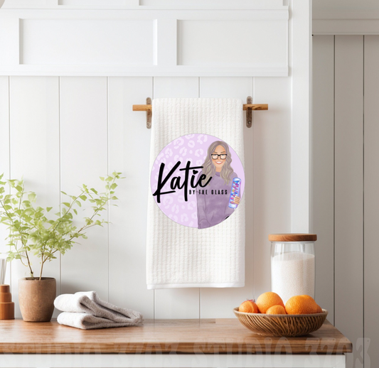 Personalized Waffle Kitchen Towel