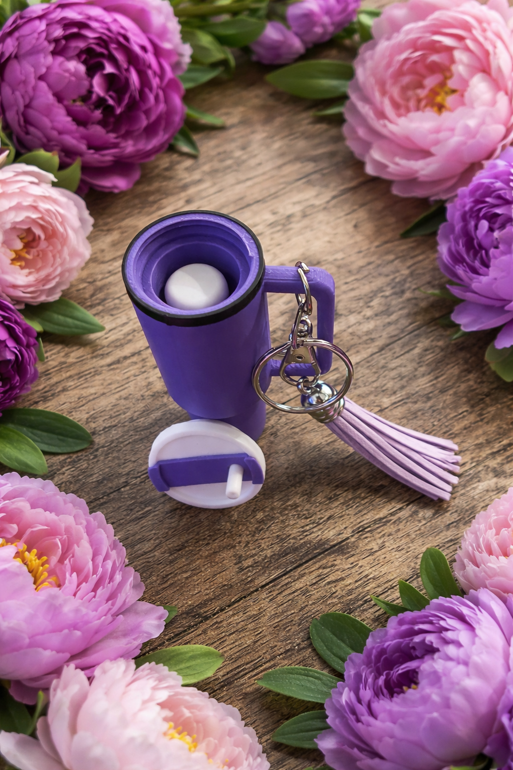 Tumbler Chapstick Holder Keychain with Name/Monogram