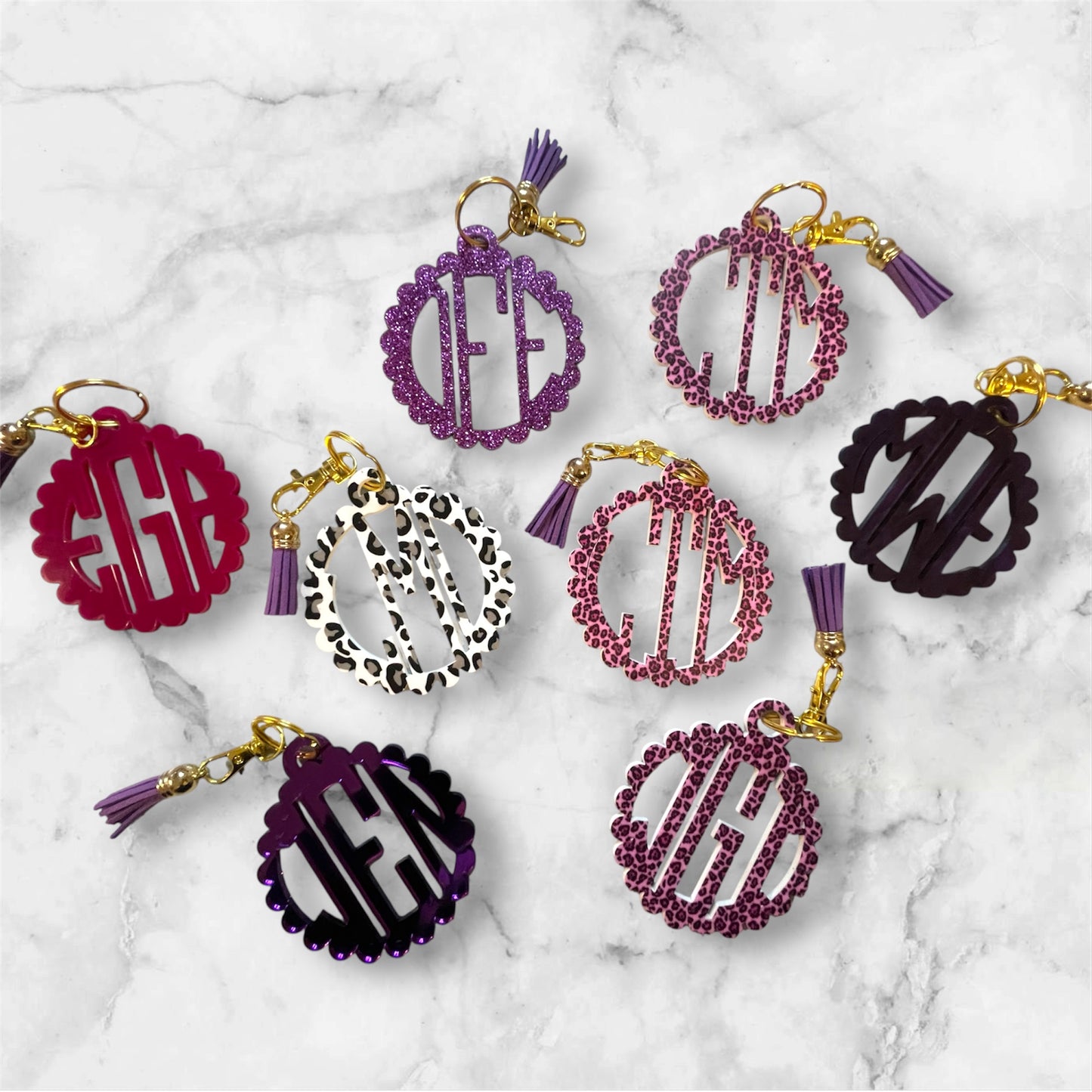 Monogram Acrylic Keychain