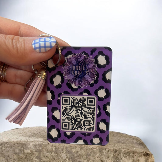 QR business keychain