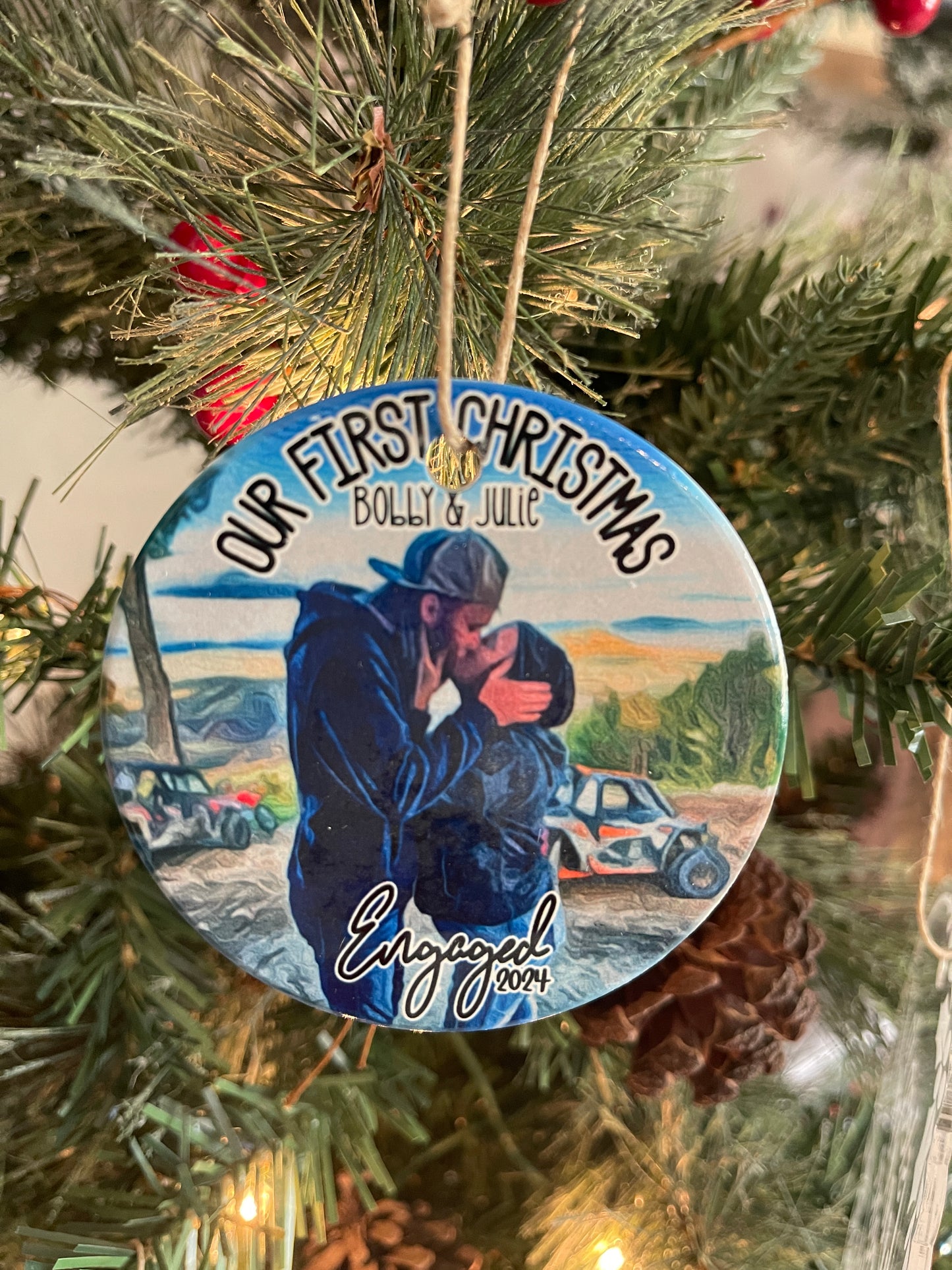 Oil Painting Illusion 3” Ornament