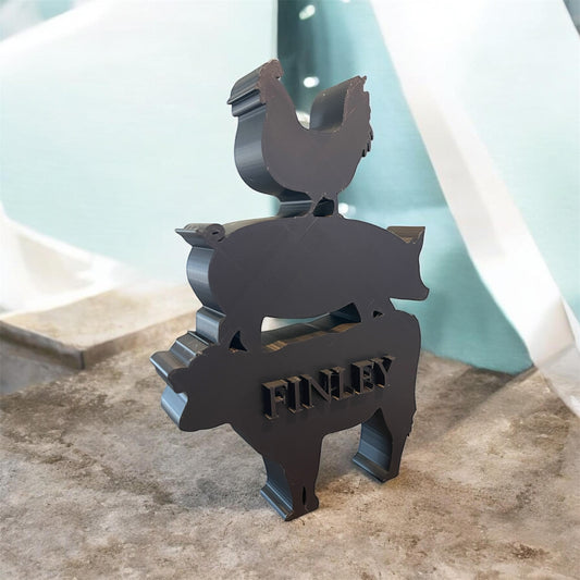 Farm Stand with Personalized Name Embossed