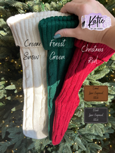 Load image into Gallery viewer, Christmas Stocking w/ Laser Engraved Patch
