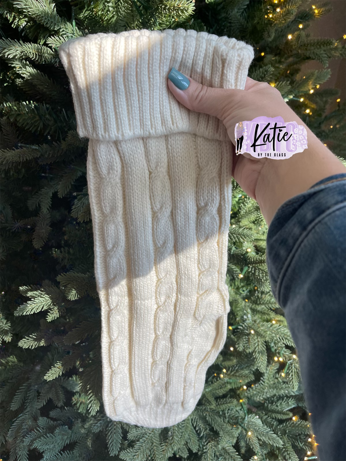 Christmas Stocking w/ Laser Engraved Patch