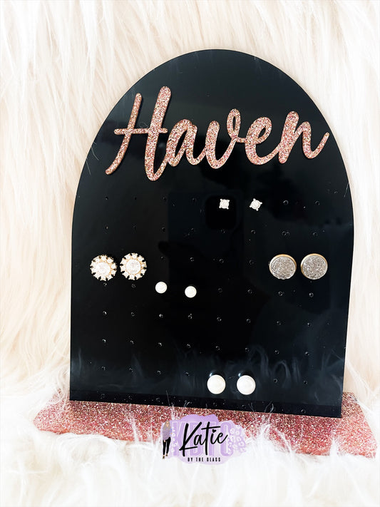 Personalized Earring Holder