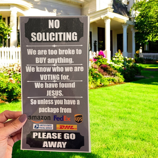 No Soliciting Door Adhesive Sign