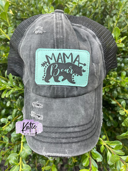 Mama Bear Criss Cross High Pony Hat