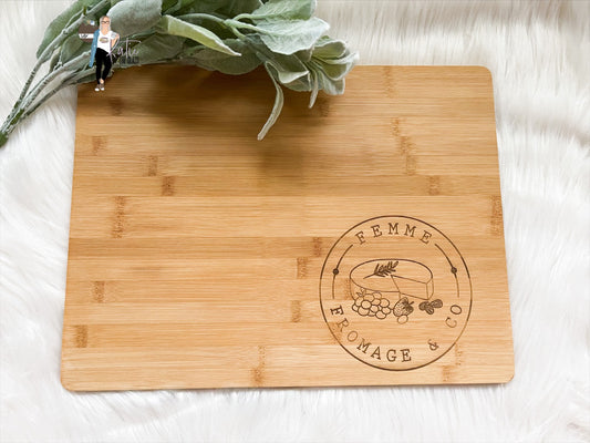 Custom Laser Engraved Bamboo Cutting Board